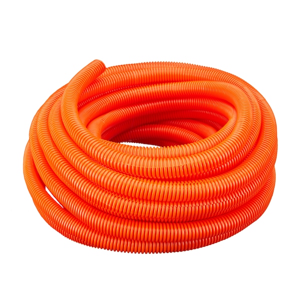 Hydromaxx 1.5"x100Ft Flexible Corrugated Orange LDPE Split Tubing Wire
